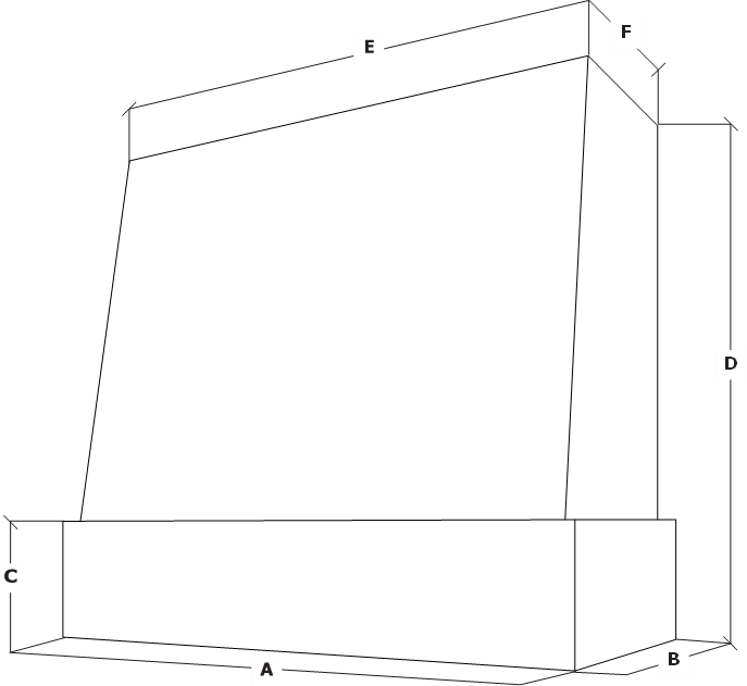 Measurements for angled-hood-with-walnut-band