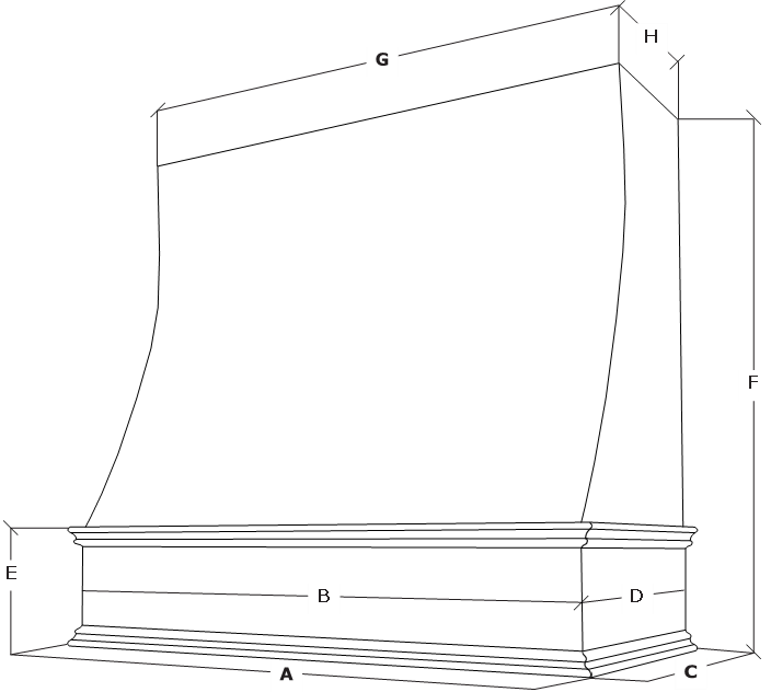 Measurements for sloped-hood---classic-trim