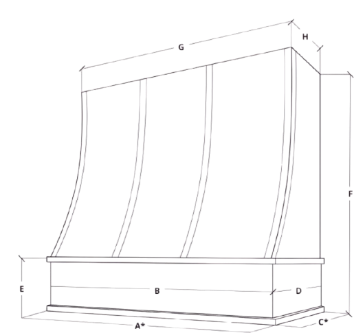 Measurements for sloped-hood-with-strapping---flat-trim