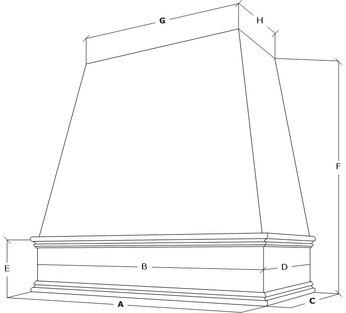 Measurements for tapered-hood---classic-trim